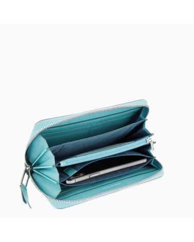 Piquadro Portefeuille Cuir Az Cyan - Élégant & Fonctionnel